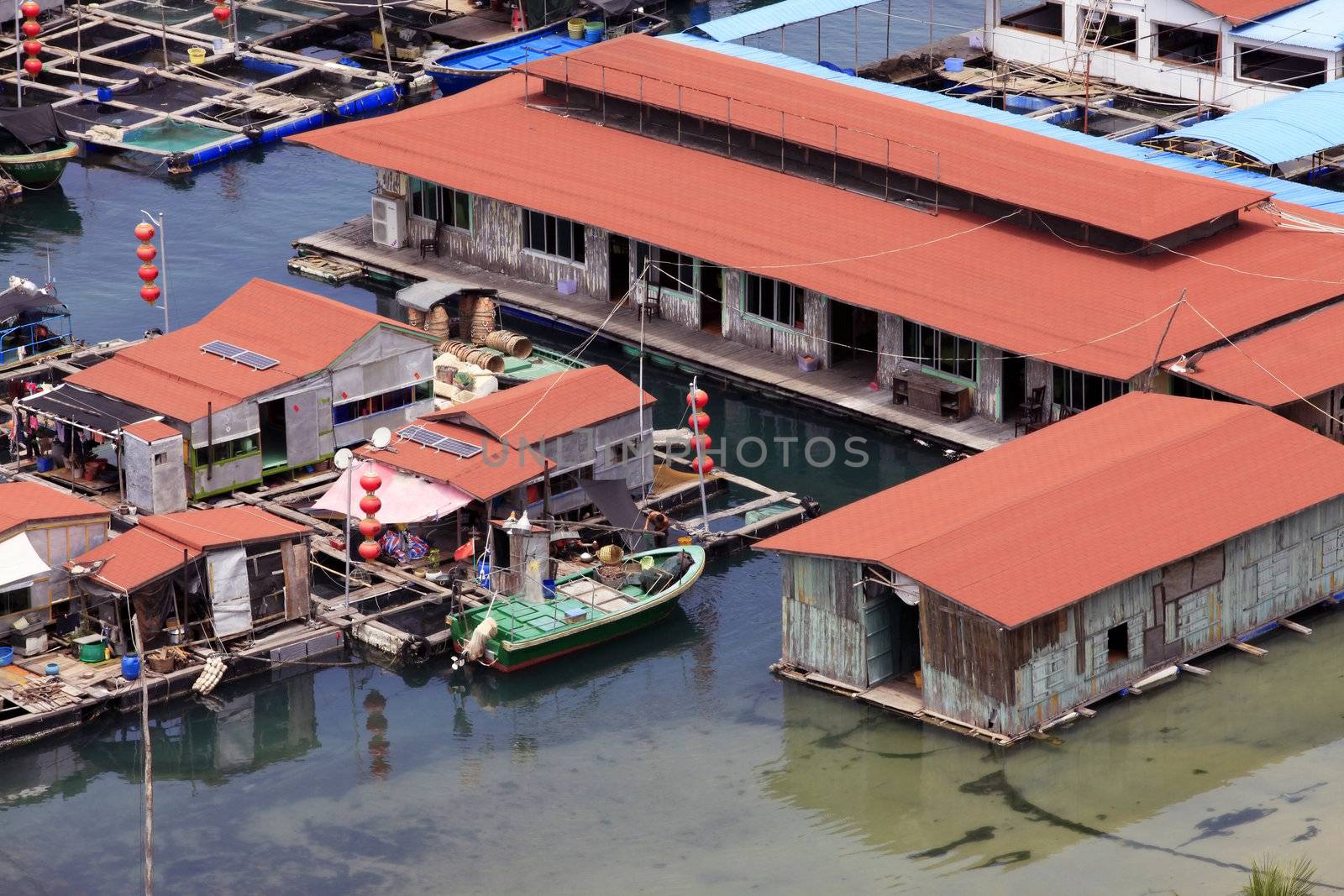 A traditional Chinese water village in Sanya, Hainan Province, south China.