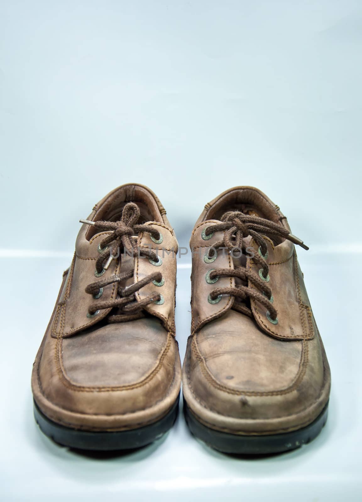 old brown leather shoe