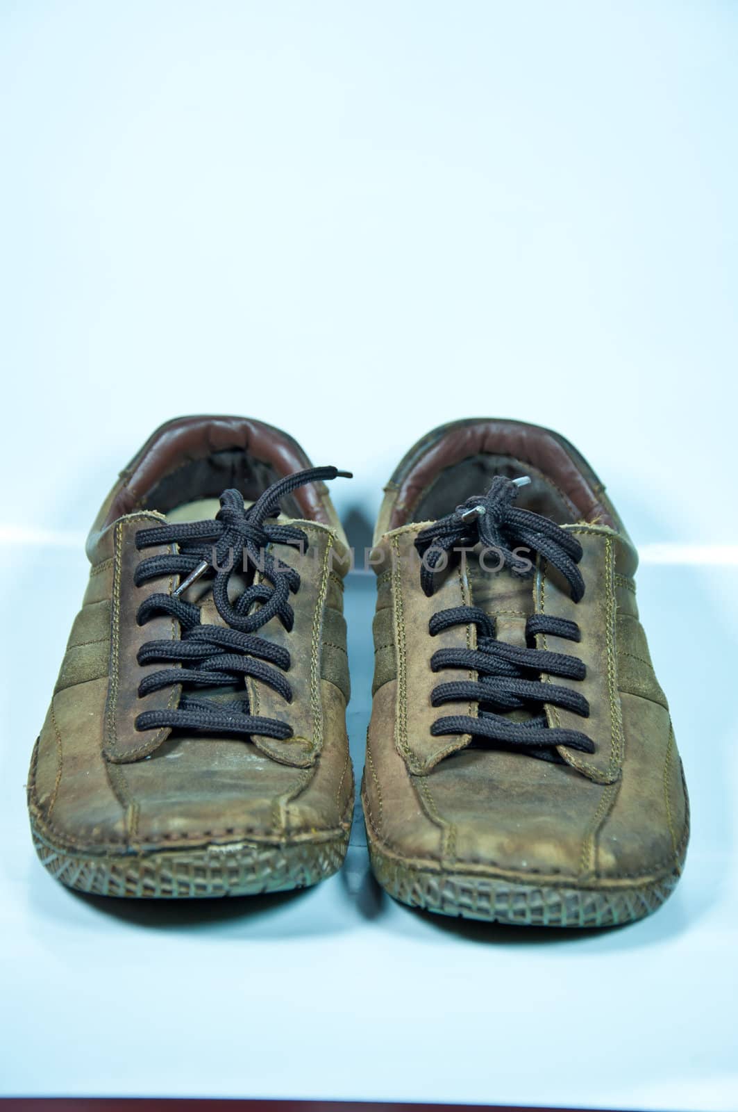 Old leather shoe