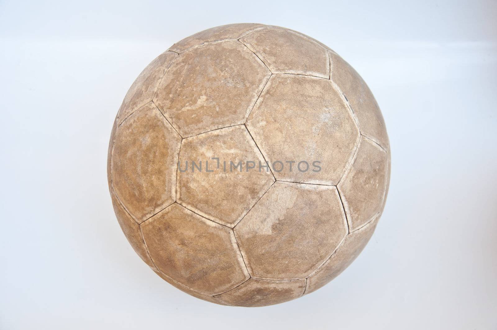 old football on white background