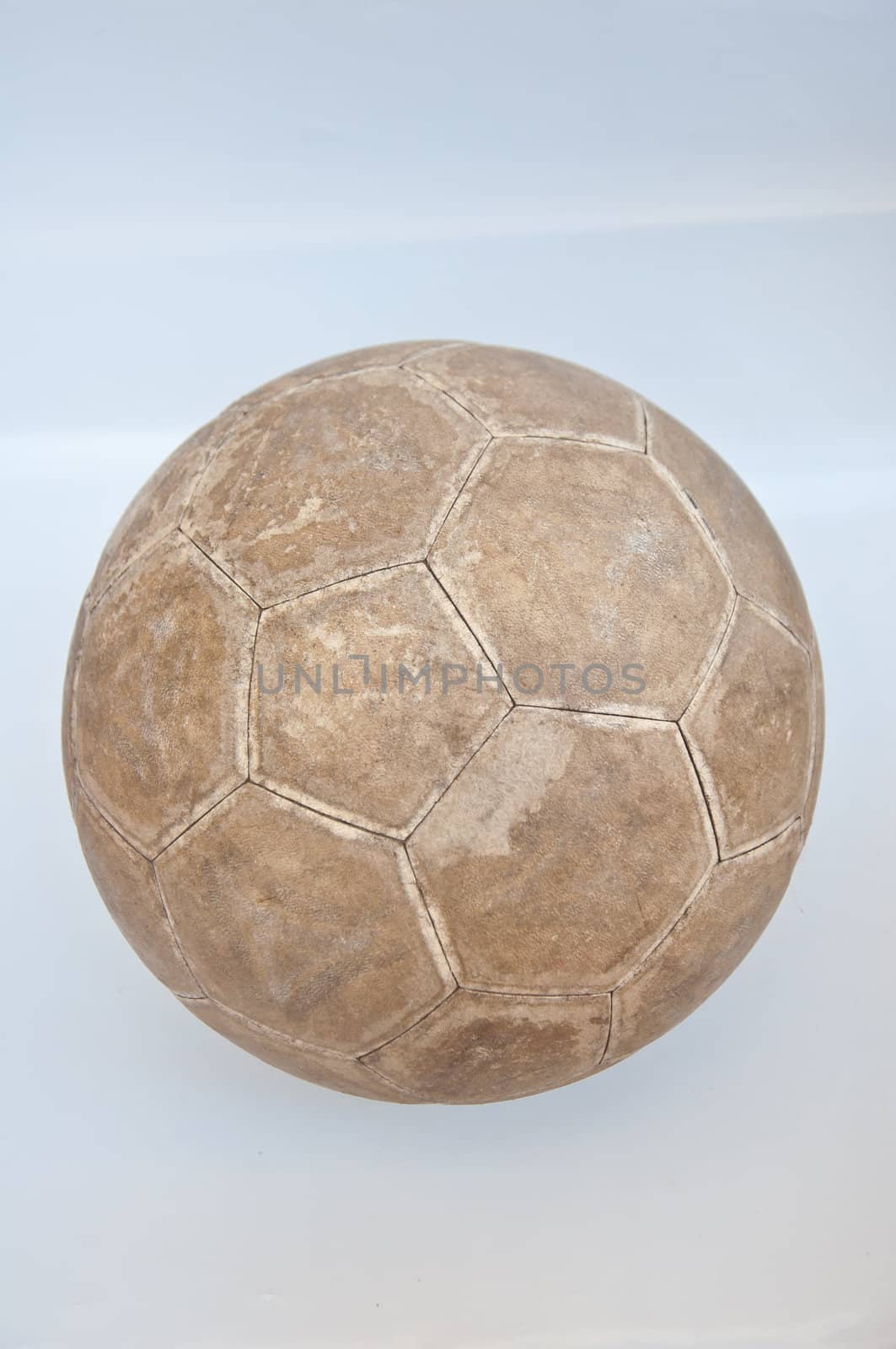 old football on white background