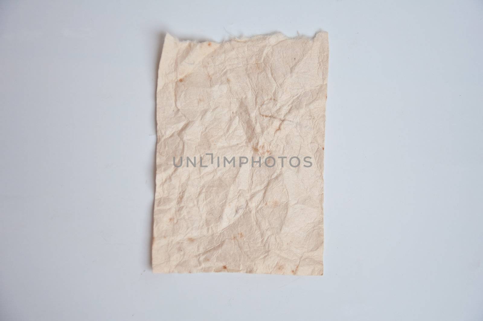 Mulberry paper on white background