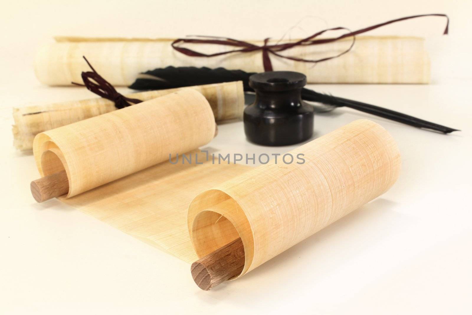 papyrus scroll by silencefoto