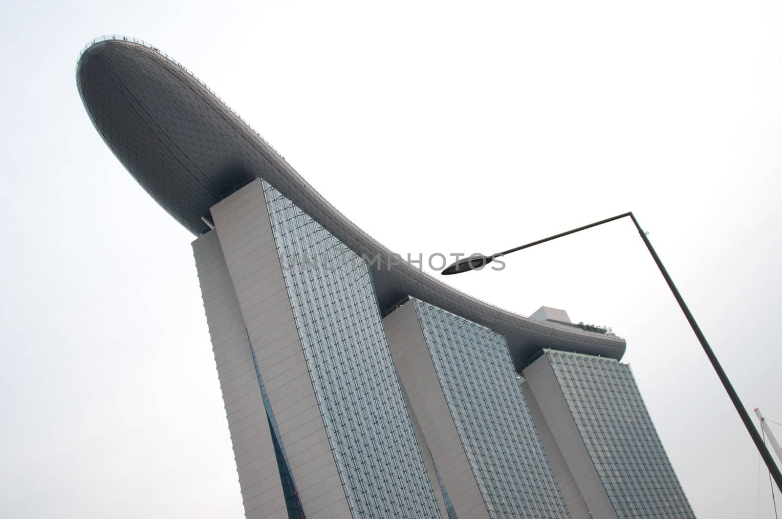 Marina Bay Sands casino and luxury holiday resort at Bayfront Avenue in Singapore