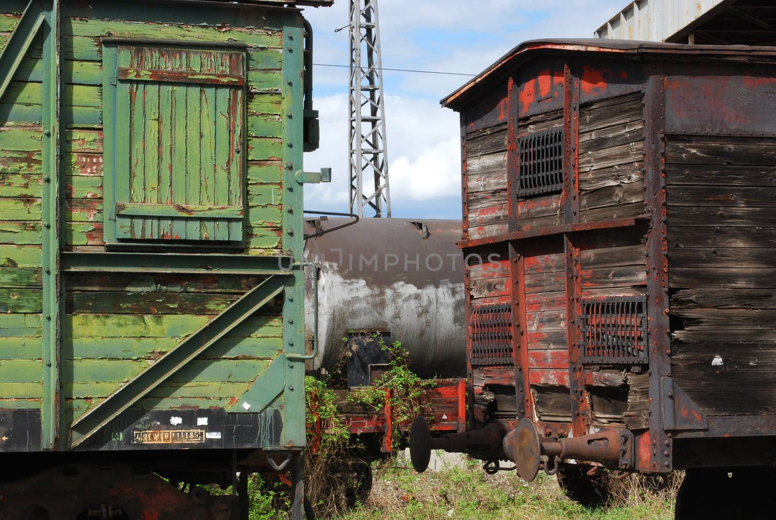Old wooden railway wagons by varbenov