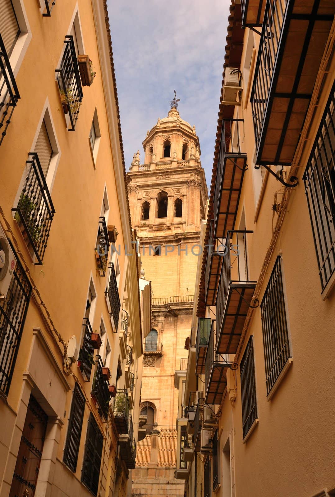 historic cathedral tower in Jaen, Andalusia