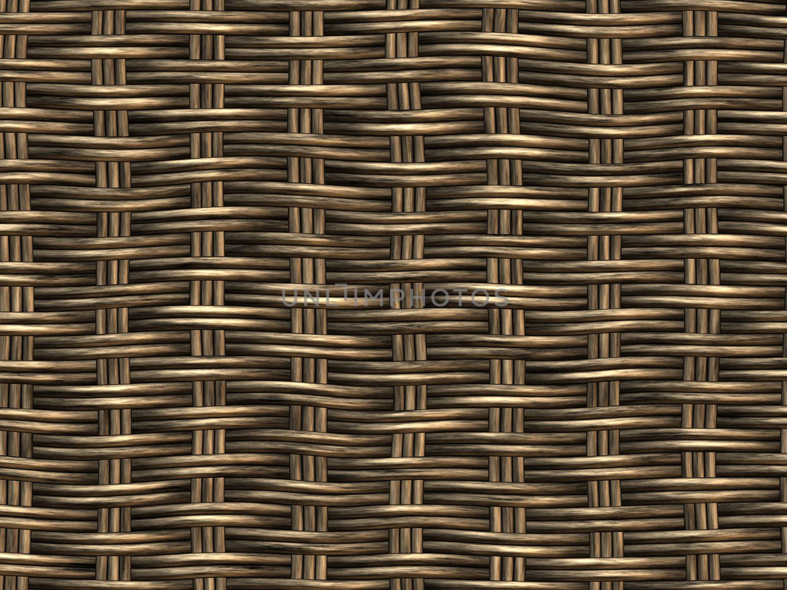 Basket Woven Seamless Background Hyper-Realistic Illustration (close-up detail)
