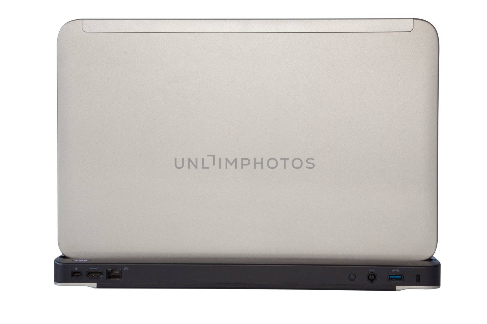 Style compact white laptop isolated over white