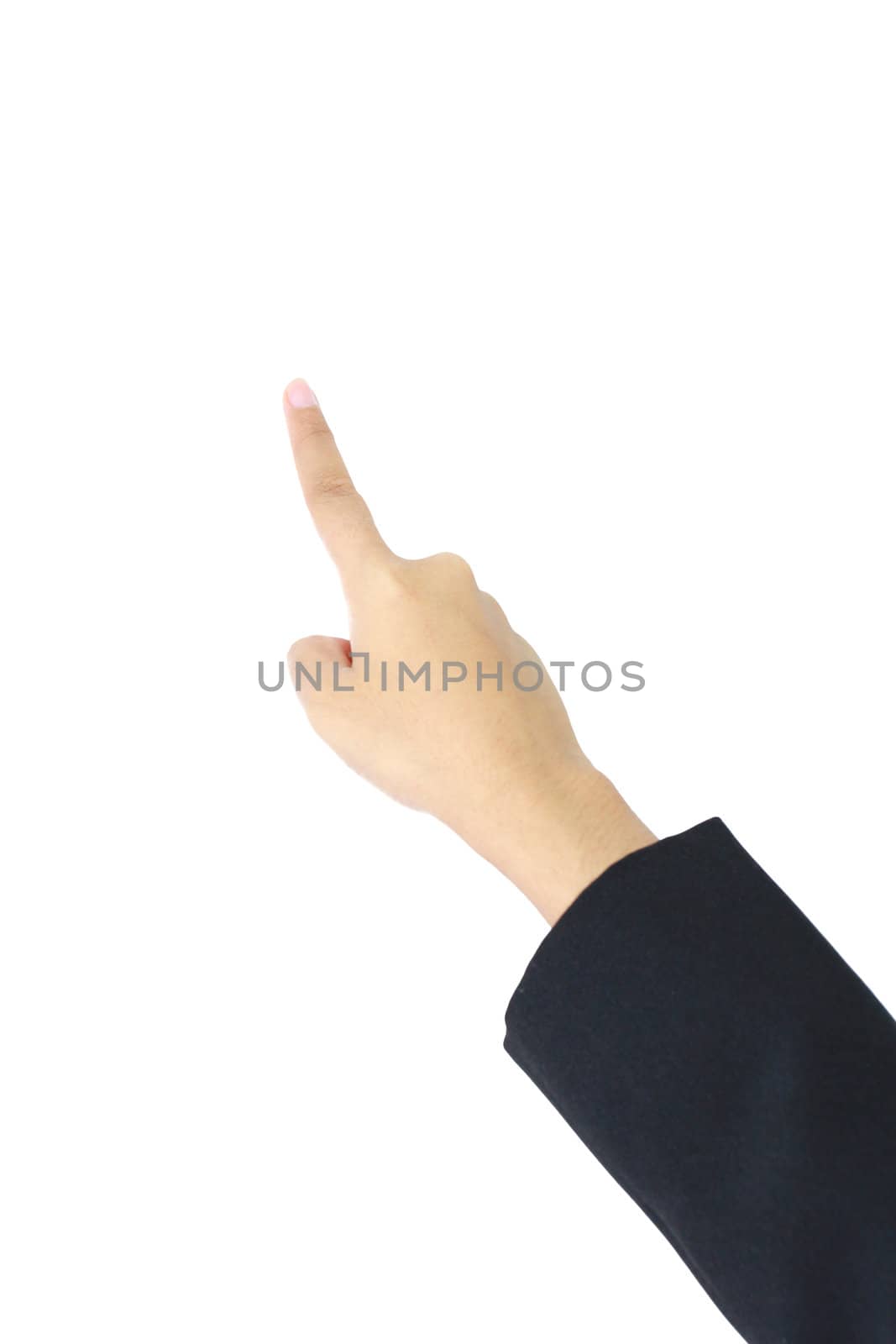 female hand touching screen by bajita111122