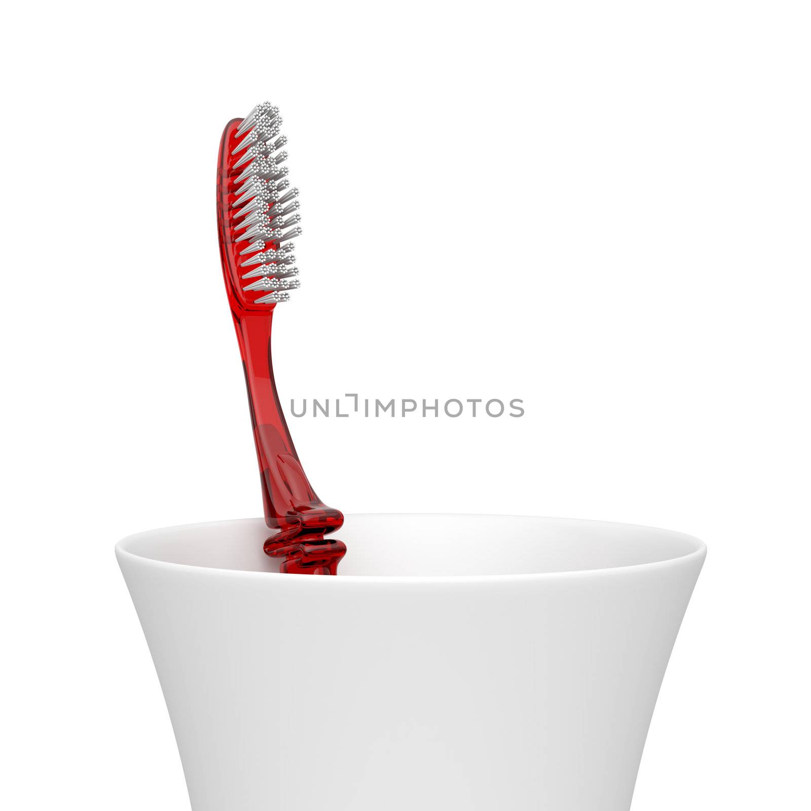 Red toothbrush by magraphics