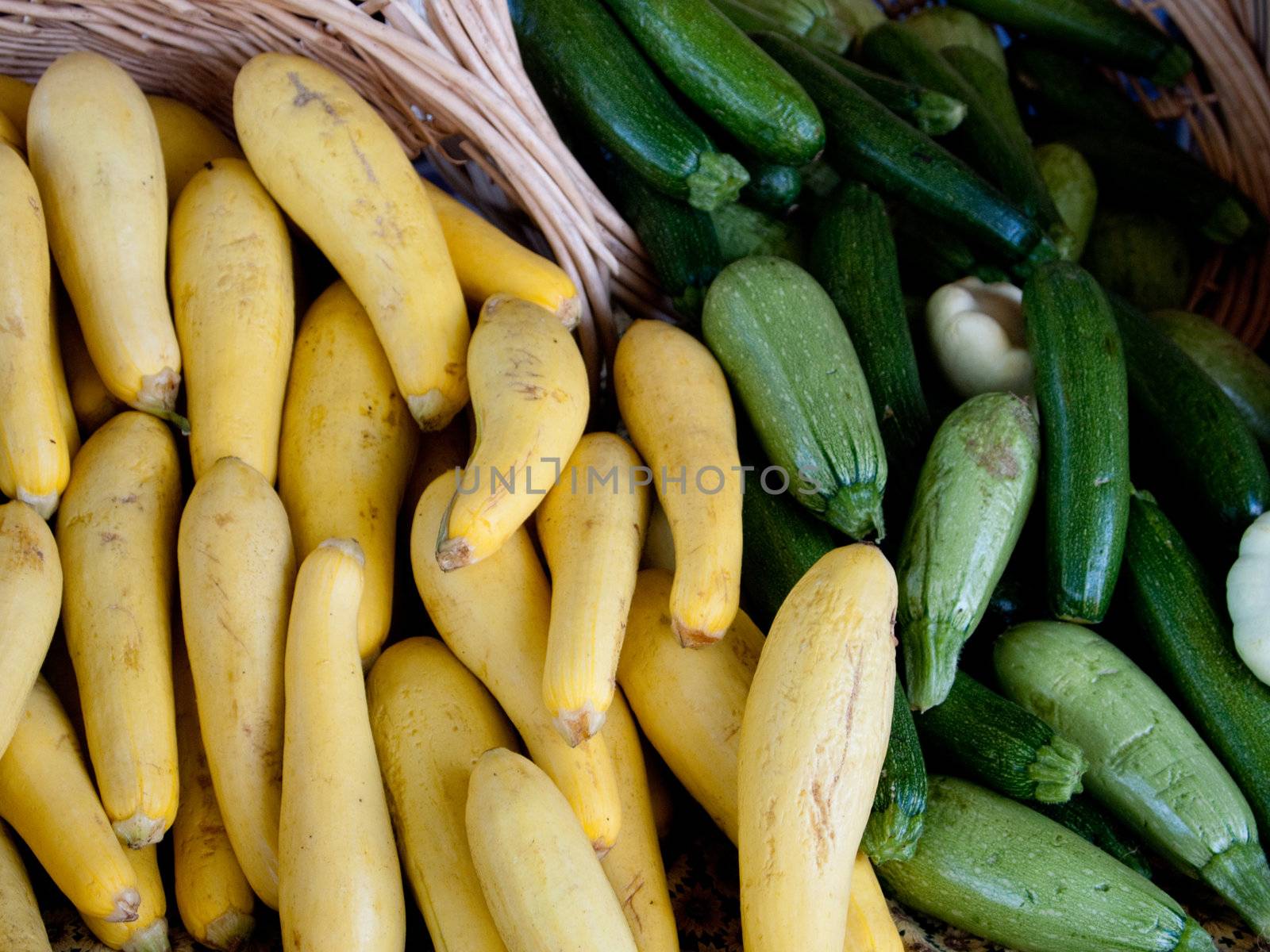 Vegetables displayed at a farmers market stall