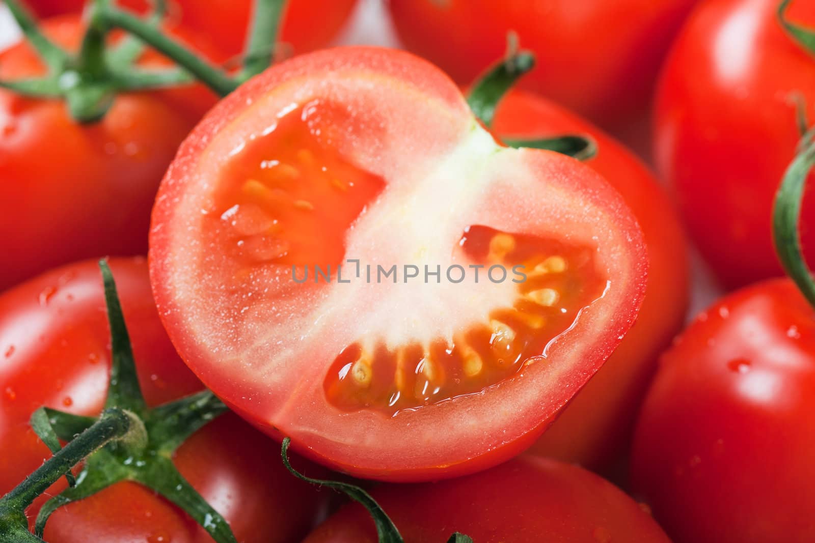 Healthy eating red ripe raw vegetable tomato food