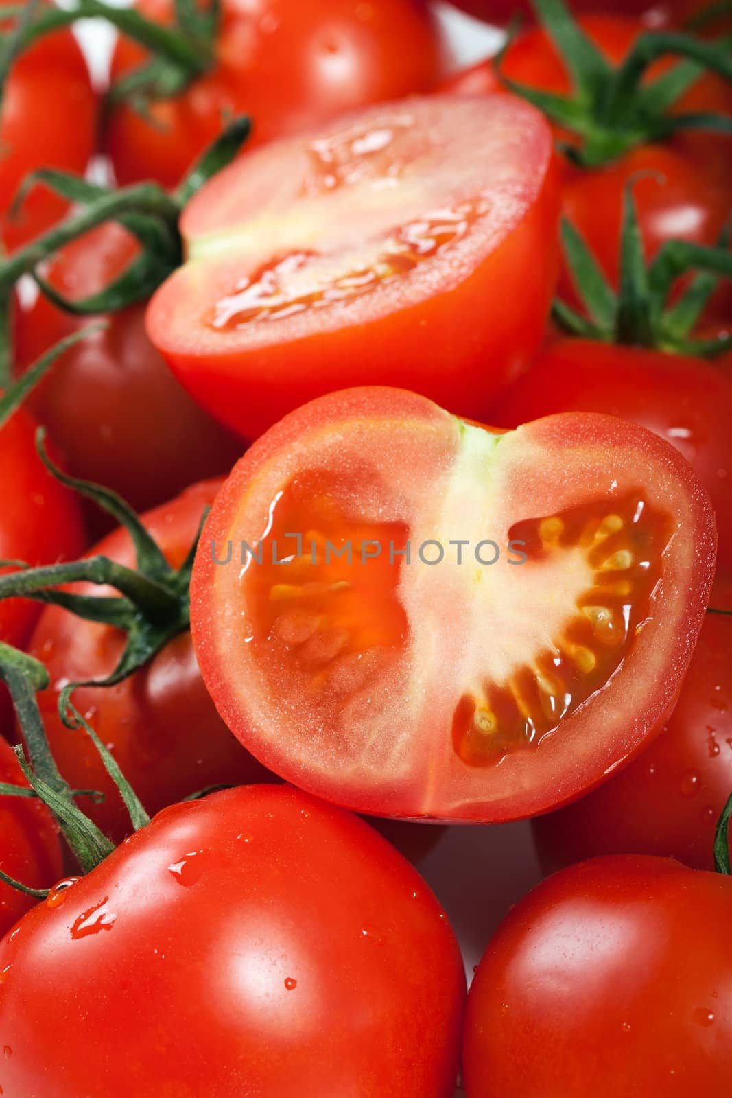 Healthy eating red ripe raw vegetable tomato food