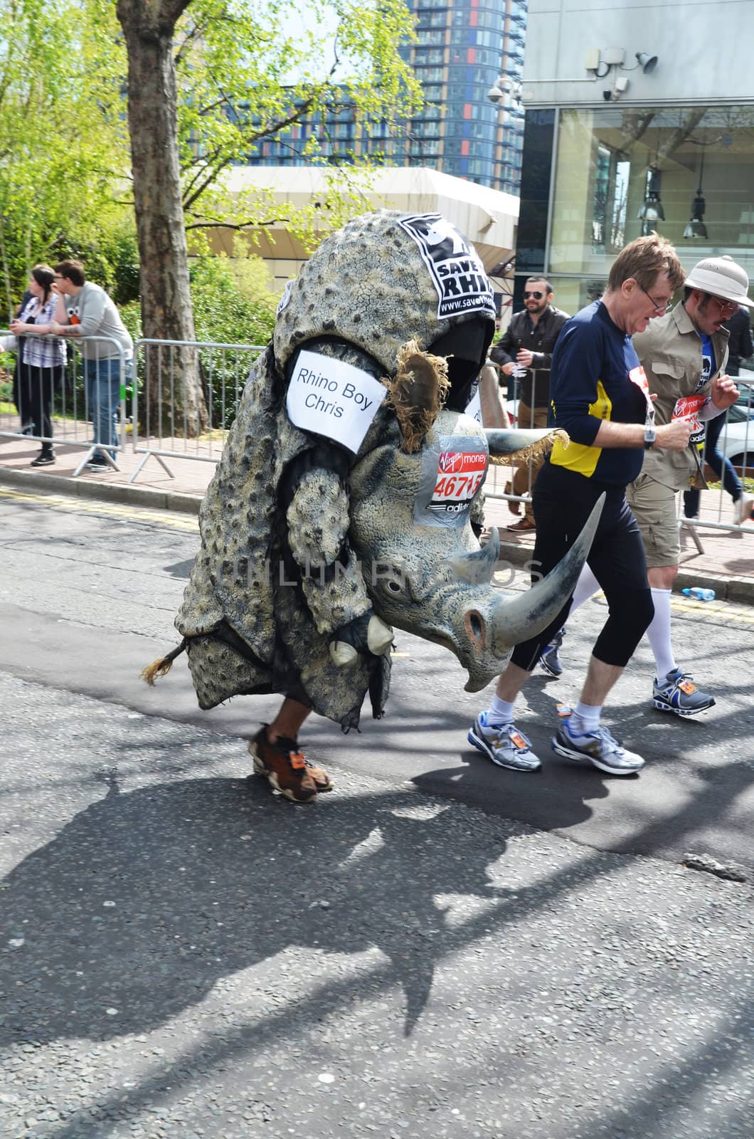 London - April 22: Fun Runners Attending The Annual London Marathon London April 22nd, 2012 in London, England.