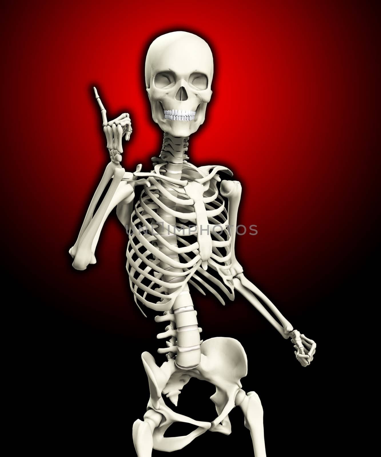 Quizzical Skeleton  by harveysart