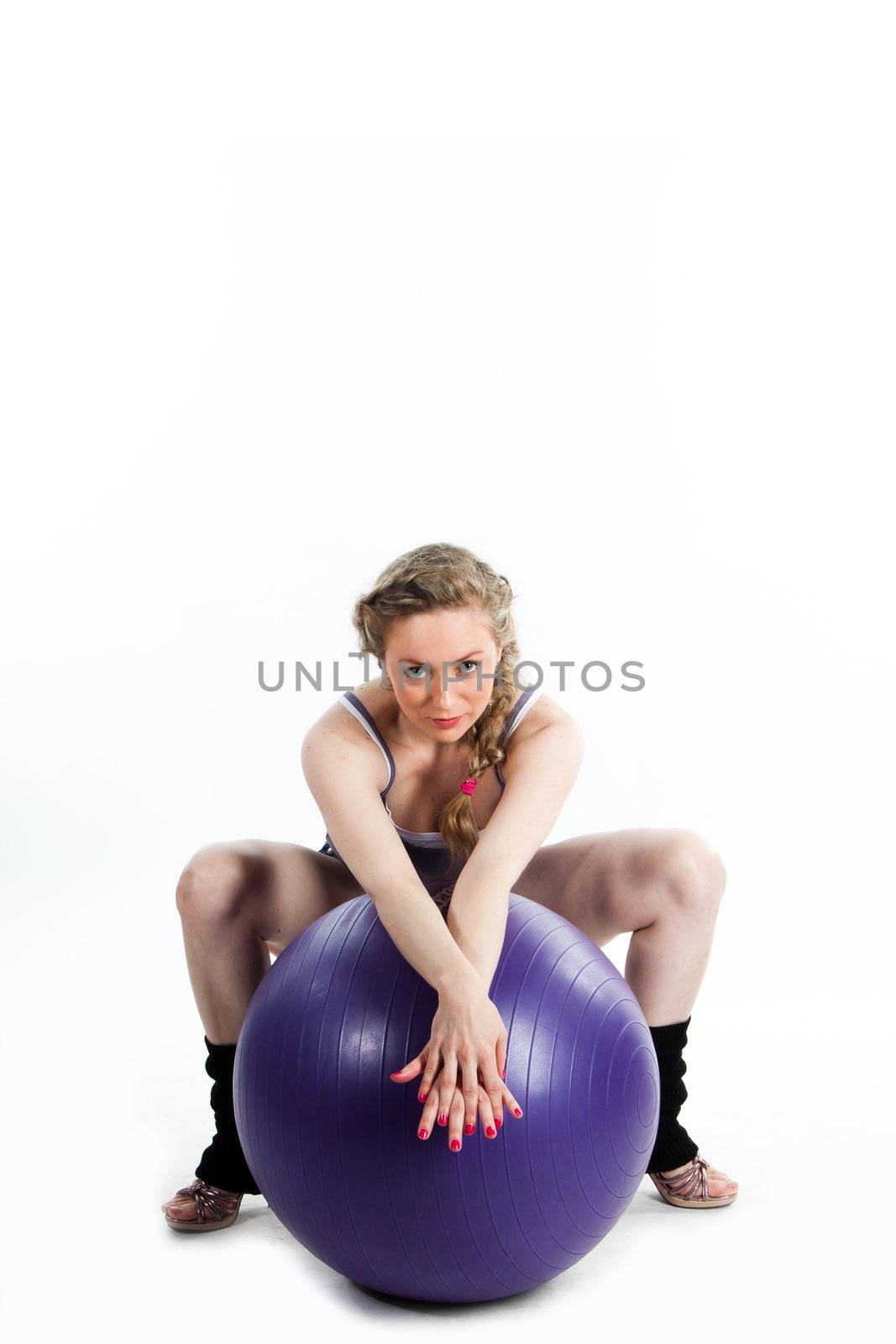 young and beautiful woman engaged in fitness