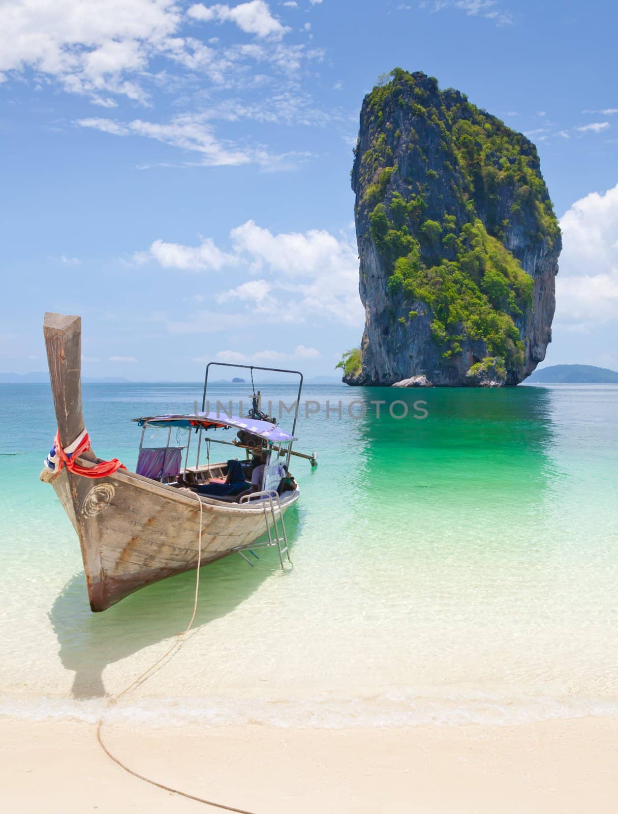 Cliff and the clear sea Phi Phi Leh south of Thailand