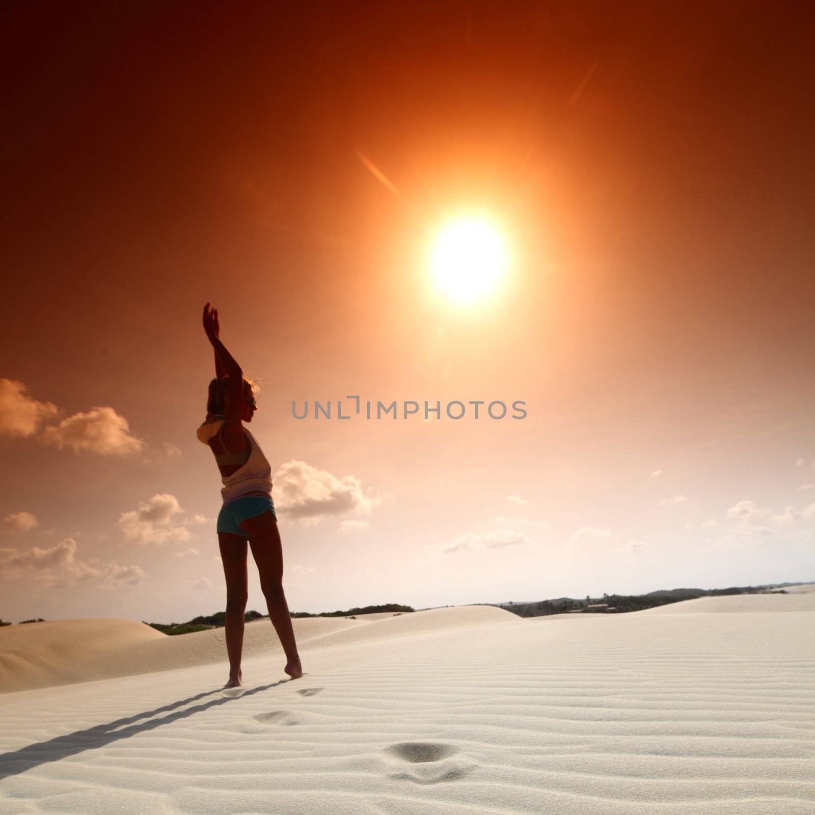 footprint on desert sand