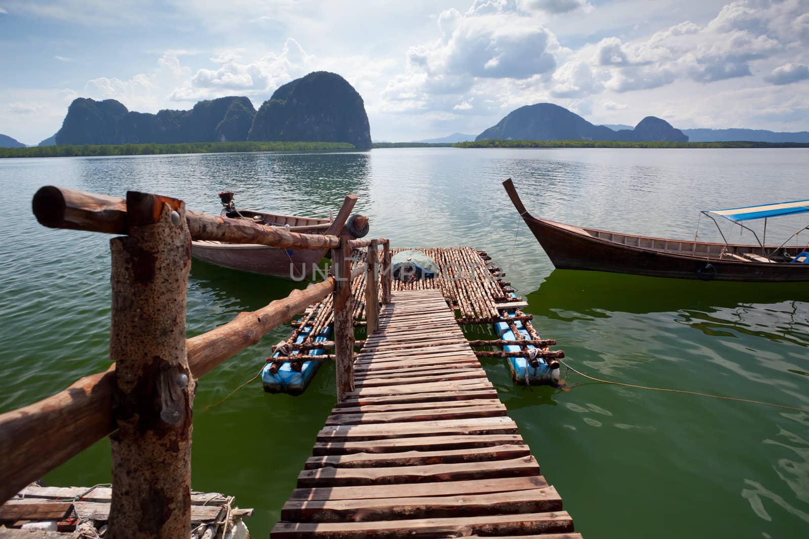 Port on the sea in Southern of Thailand