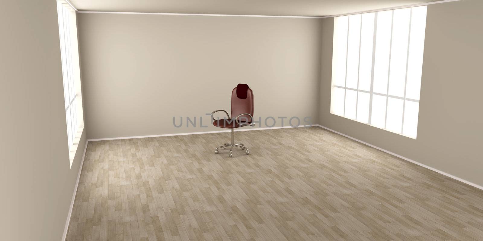 Office Chair in a empty room by Spectral