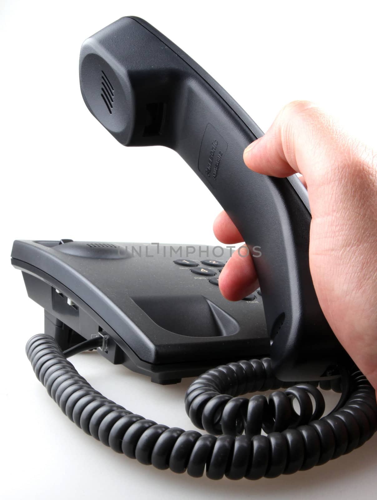Telephone isolated on white.