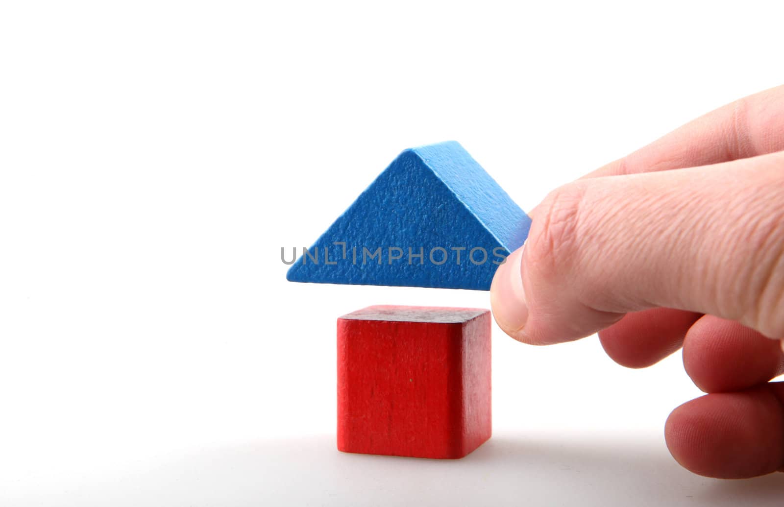 Wooden building blocks.