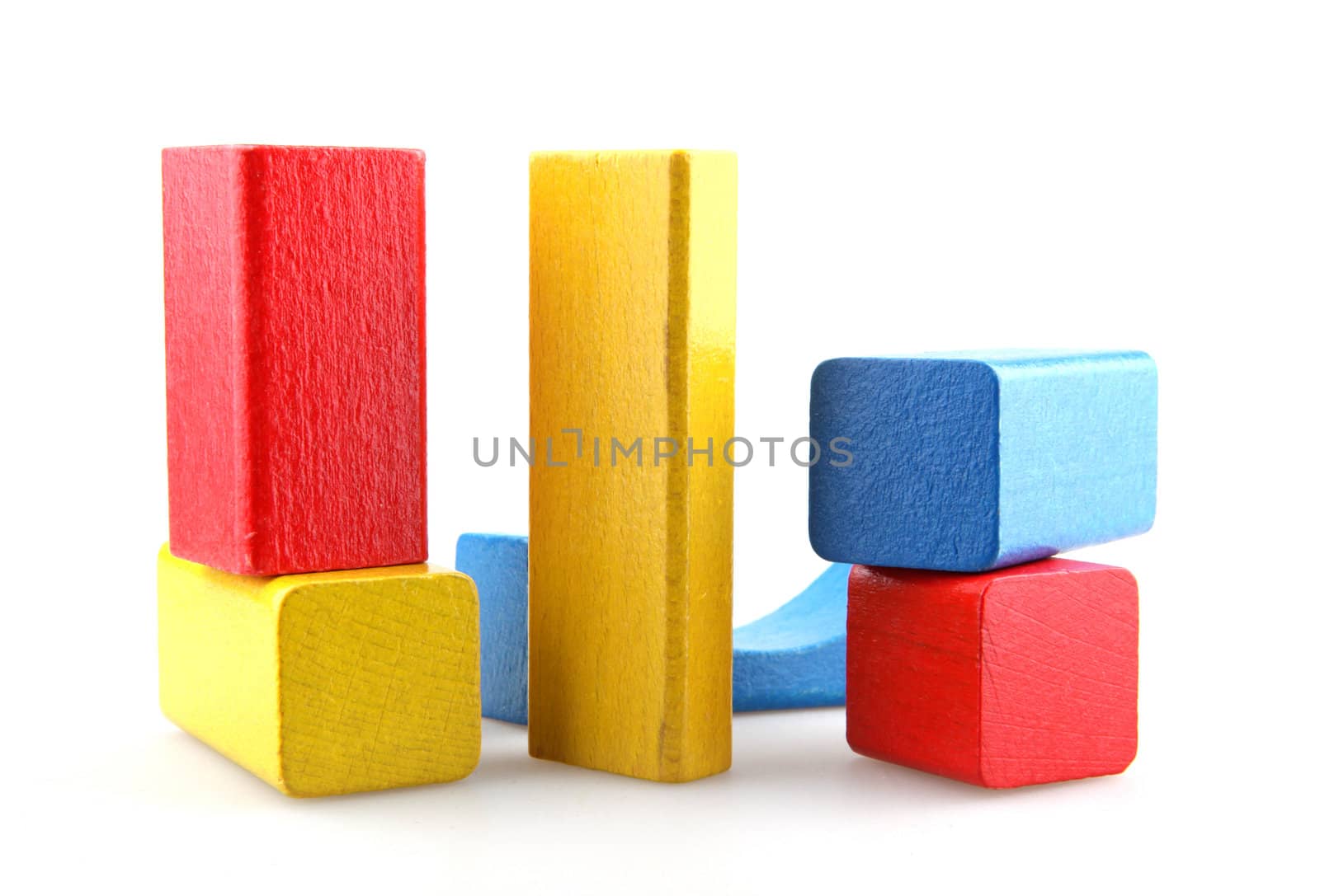 Wooden building blocks.