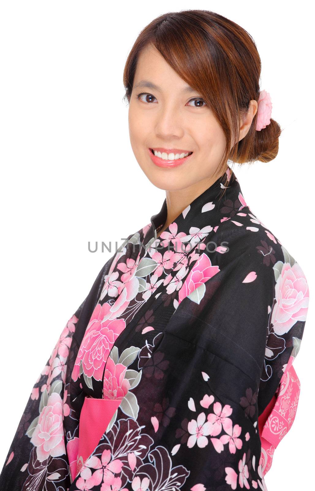 woman in kimono, Japan cloth by leungchopan