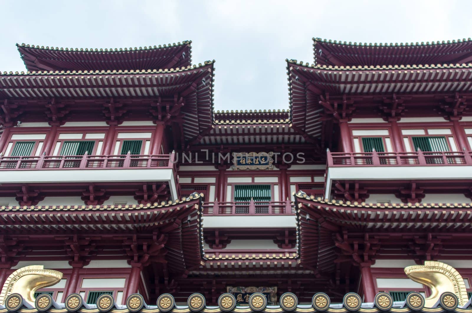 Roofline of the Buddha Tooth Relic Temple, Singapore