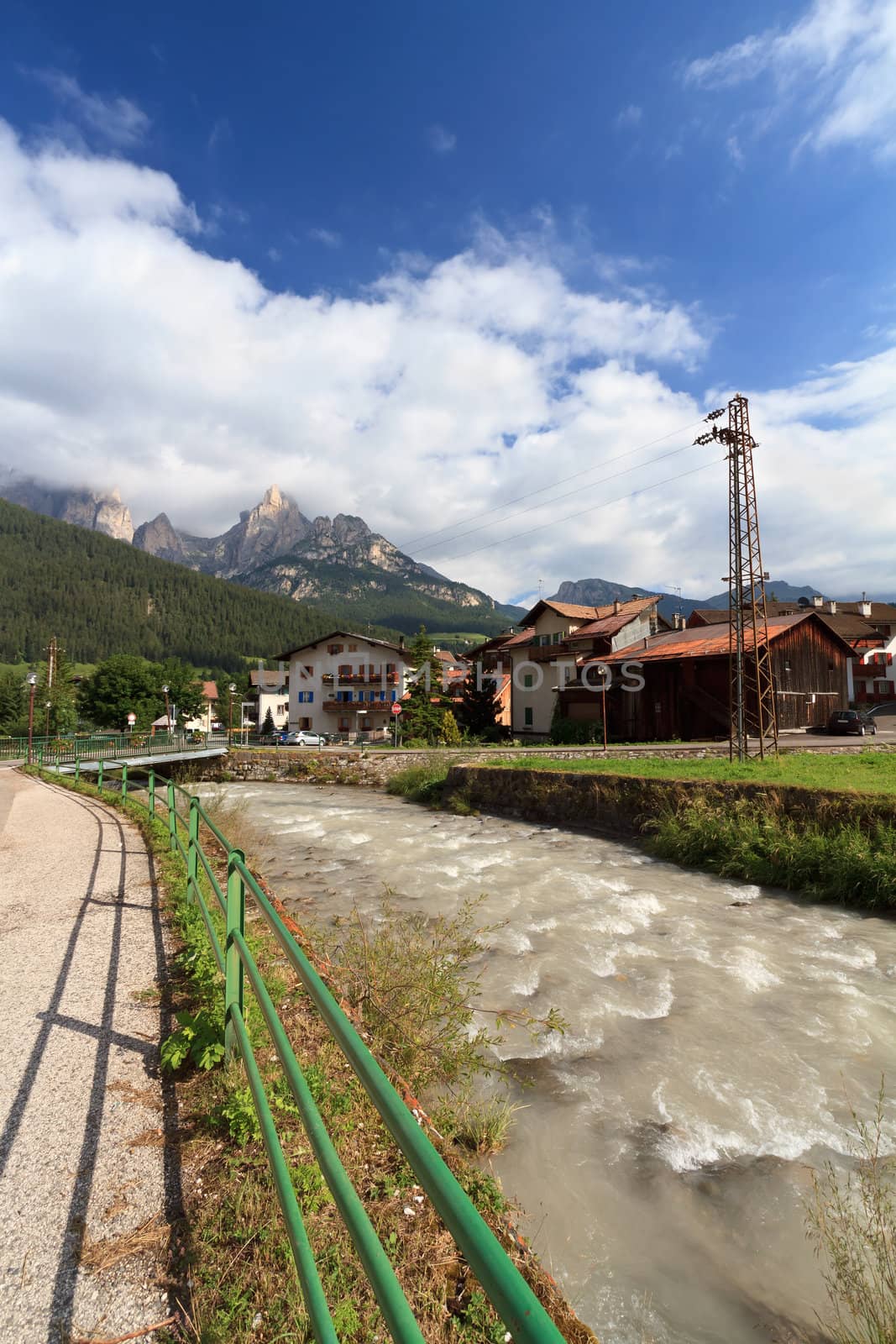 Meida, small village in Fassa Valley, Italian Dolomites