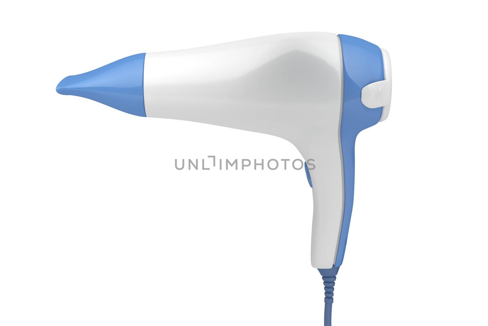 Hair dryer isolated on white