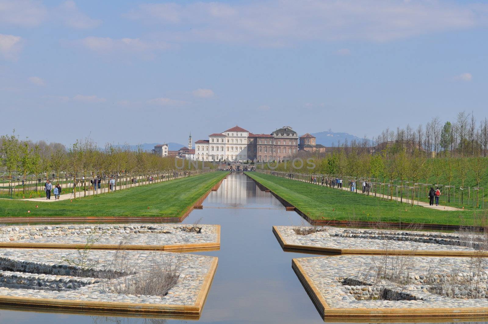 Reggia baroque royal palace in Venaria Reale Turin Italy