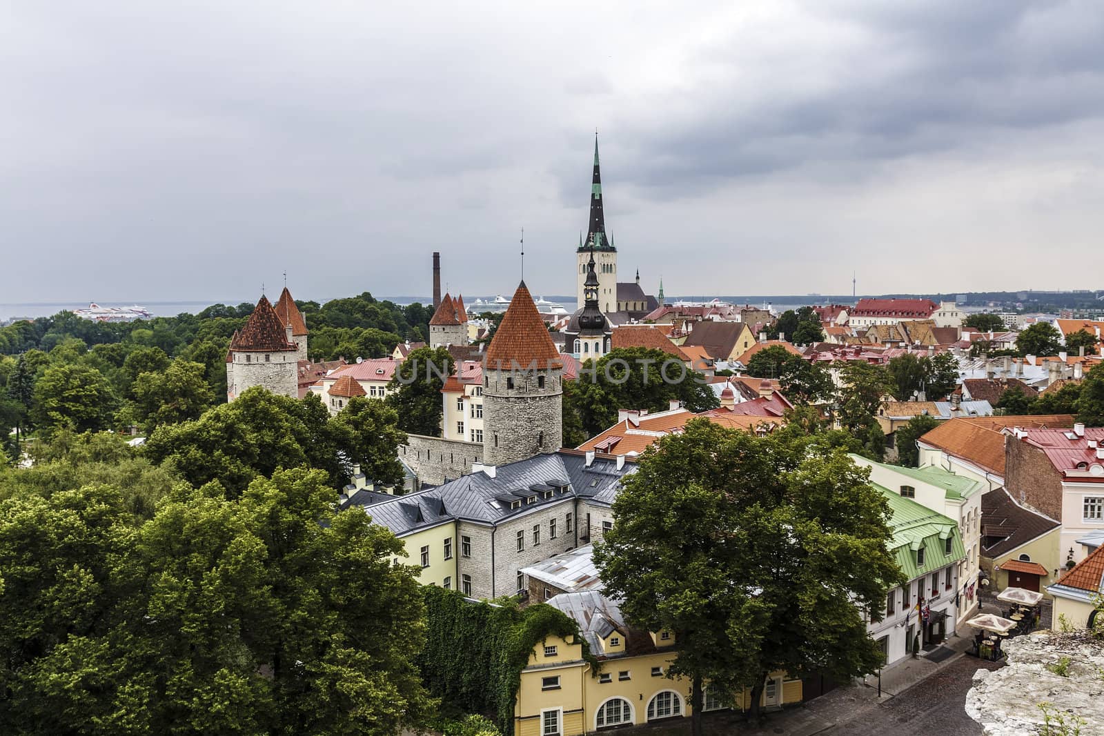 Panorama old Tallinn the summer