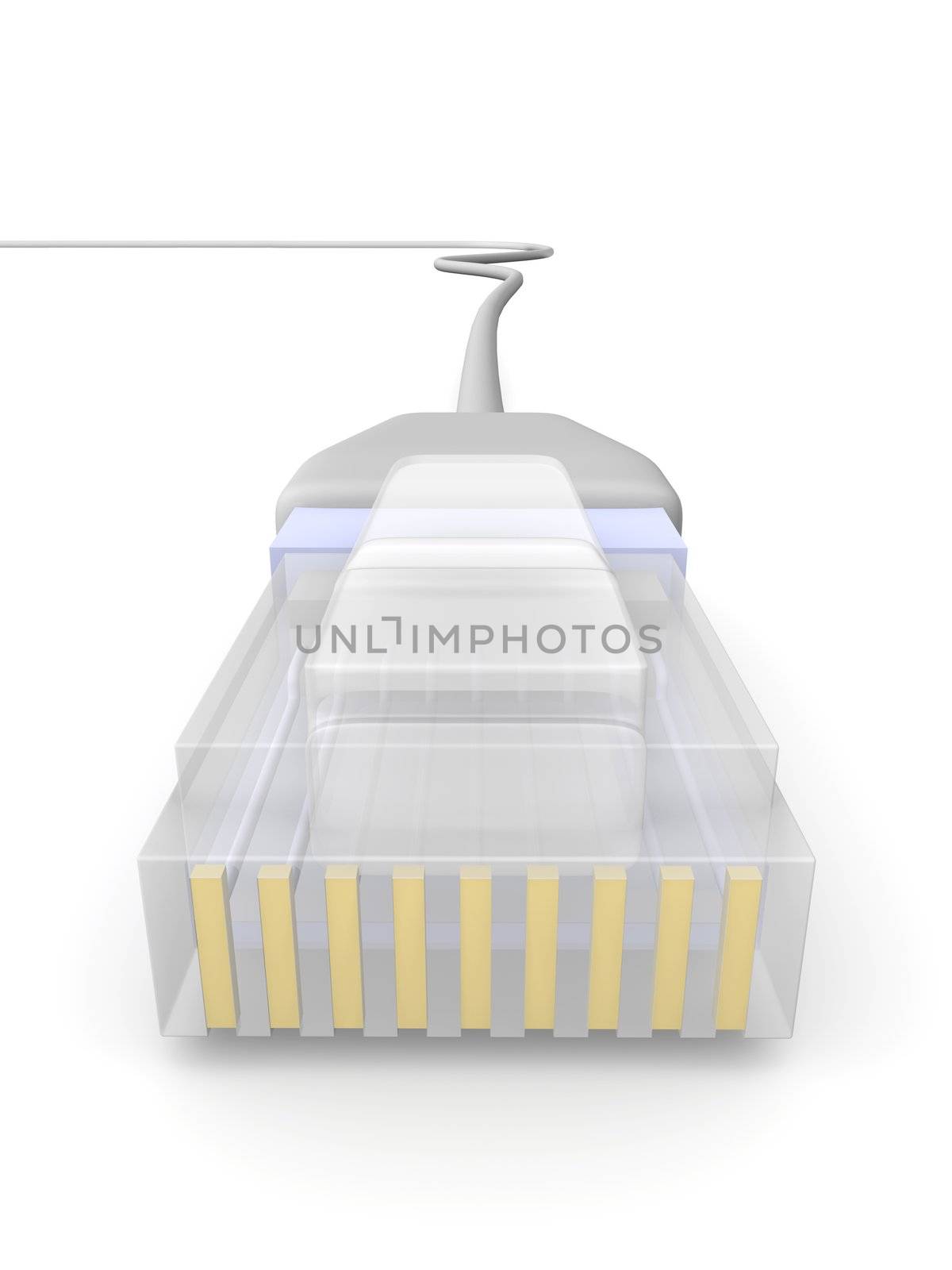 3d rendered LAN / Network Cable.

