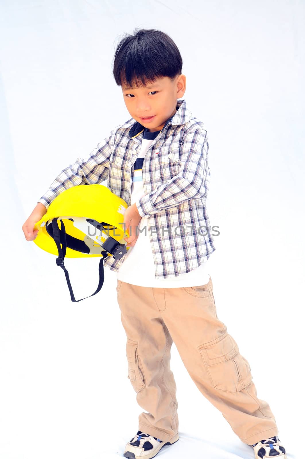 Asianboy in yellow helmet holding by Yuri2012