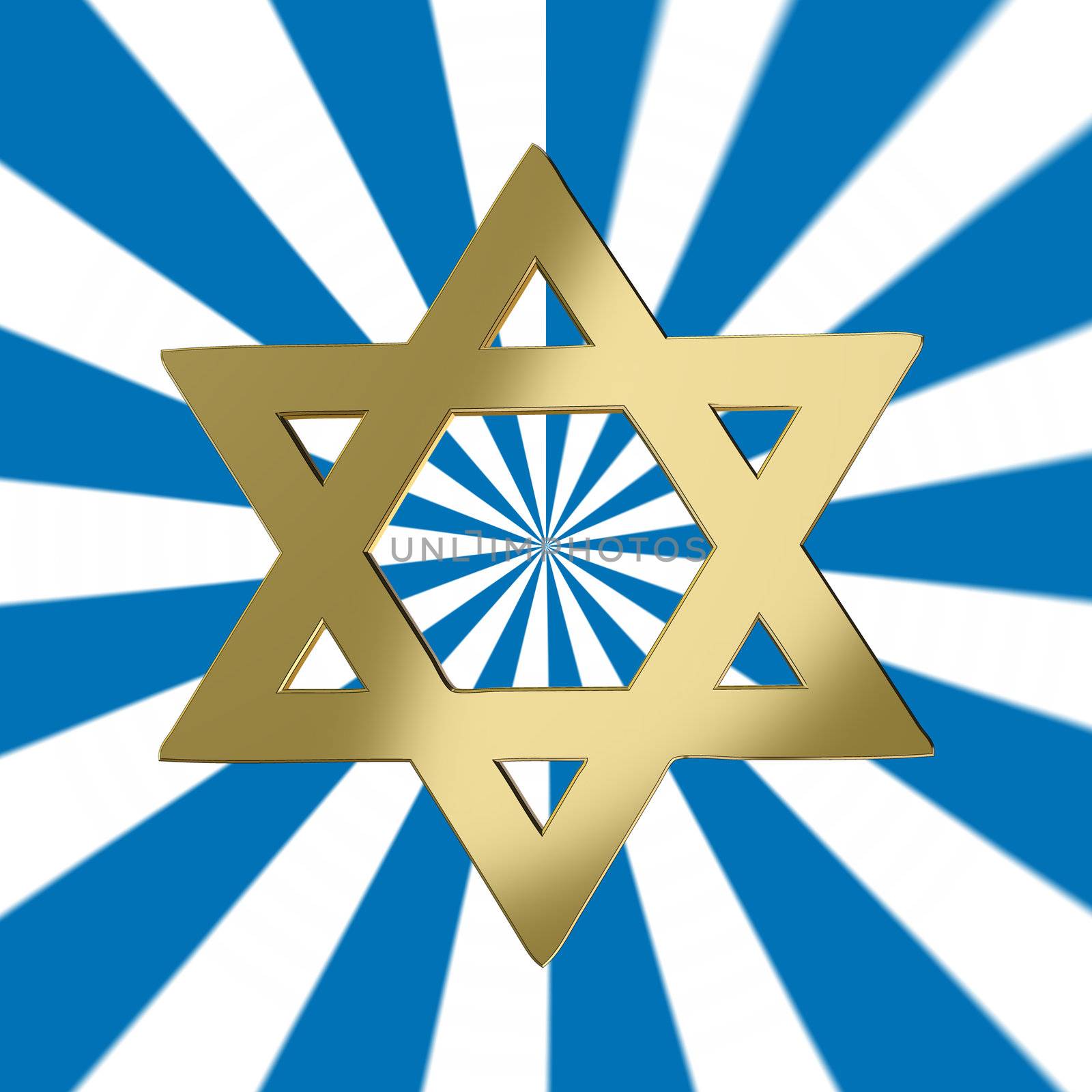 Star of David with a starburst background by nadil