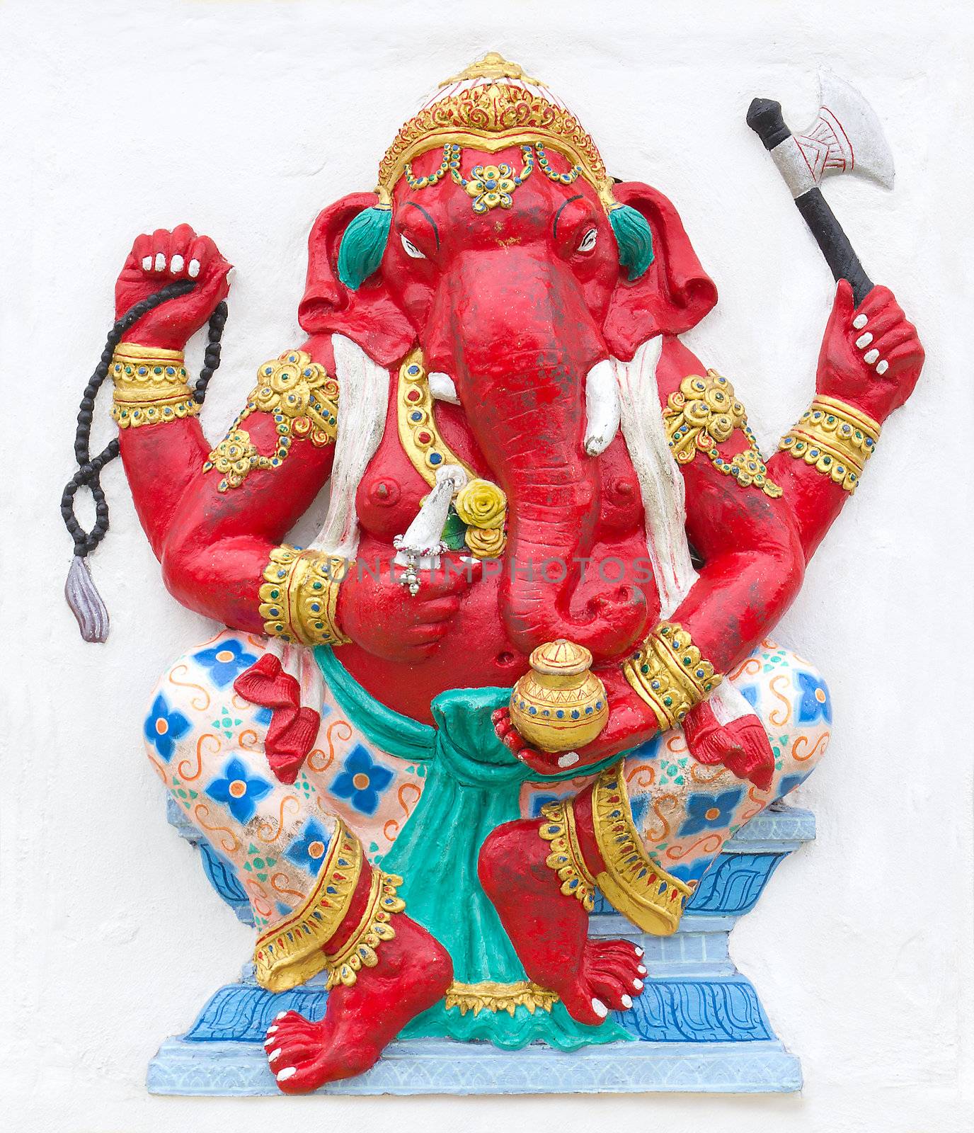 Hindu ganesha God Named Maha Ganapati at temple in thailand