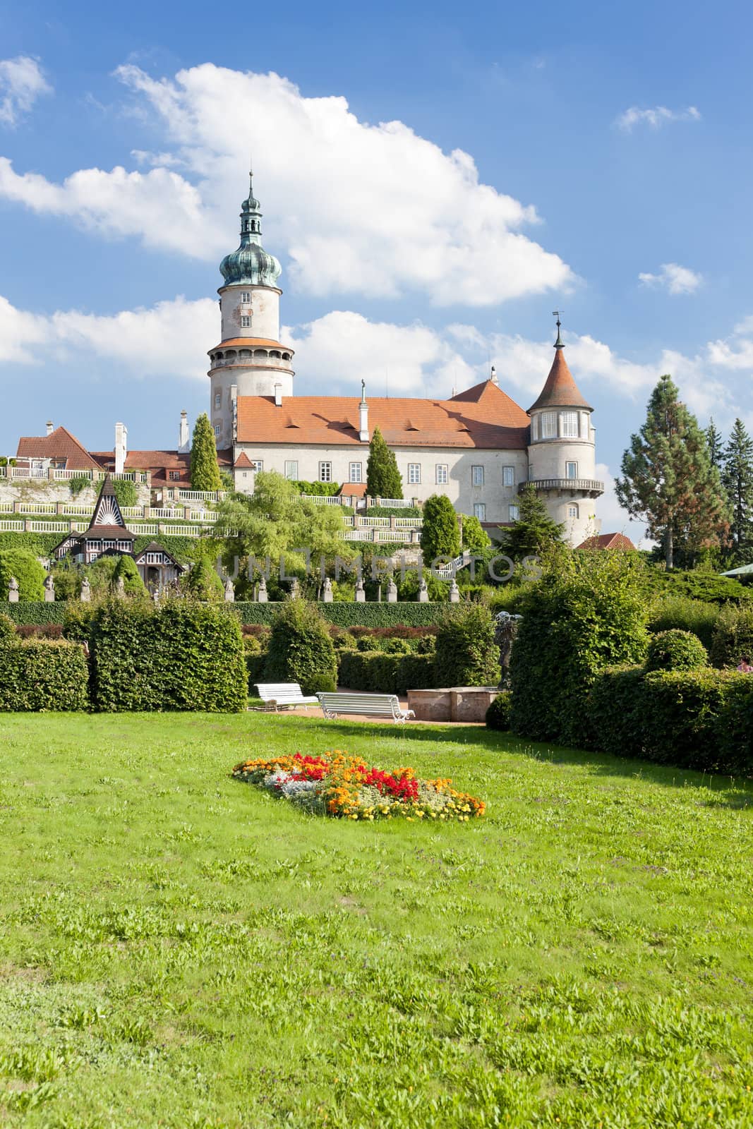 Castle of Nove Mesto nad Metuji with garden, Czech Republic