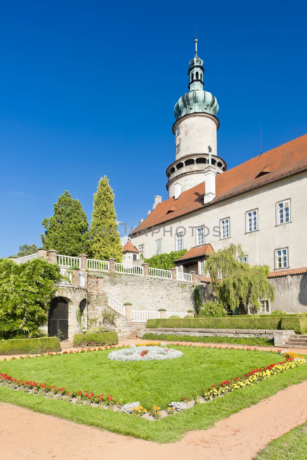 Castle of Nove Mesto nad Metuji with garden, Czech Republic