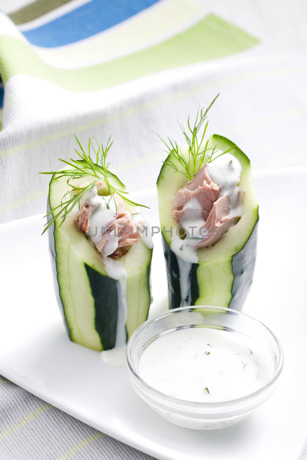 tuna salad in cucumber by phbcz