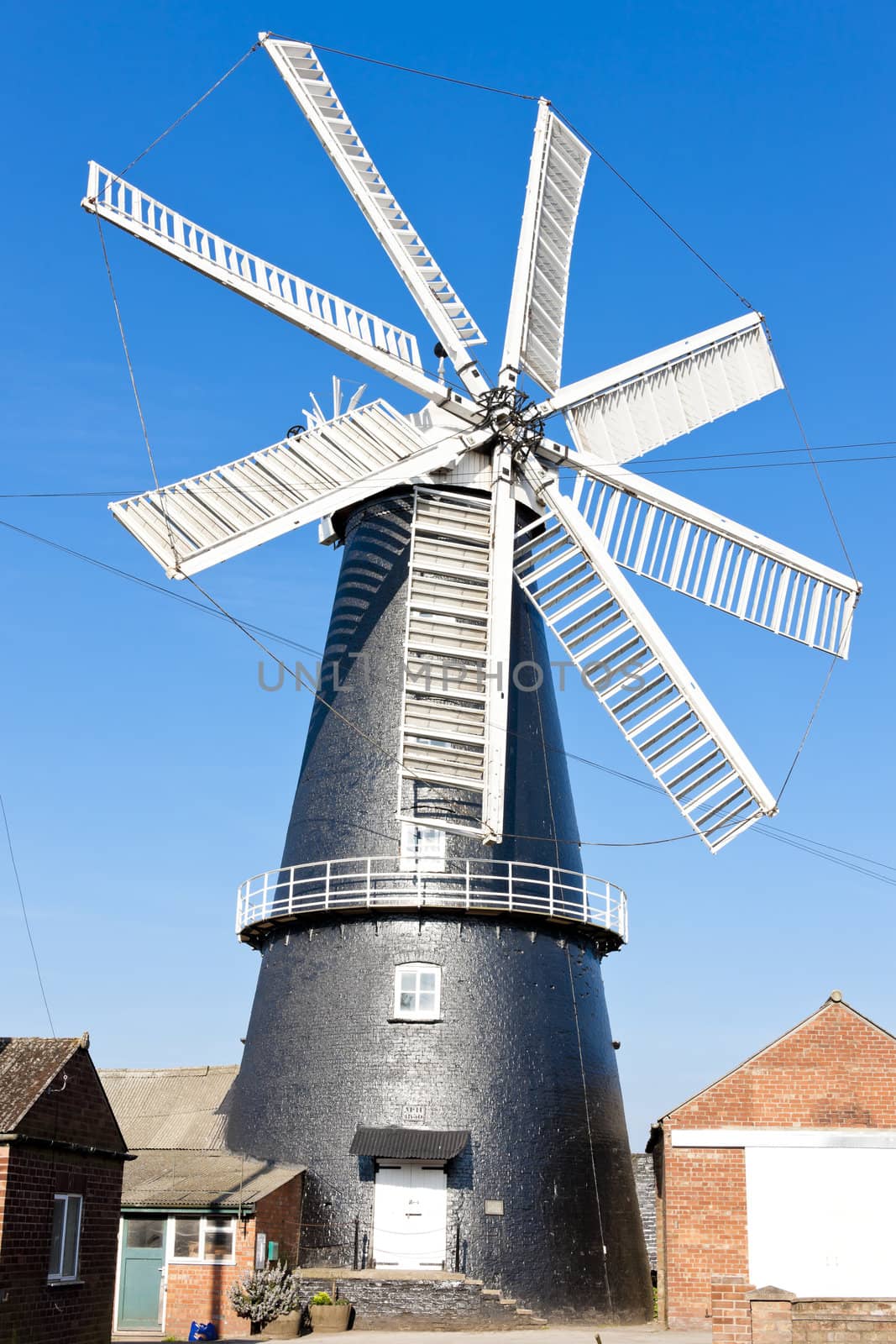 windmill in Heckington, East Midlands, England