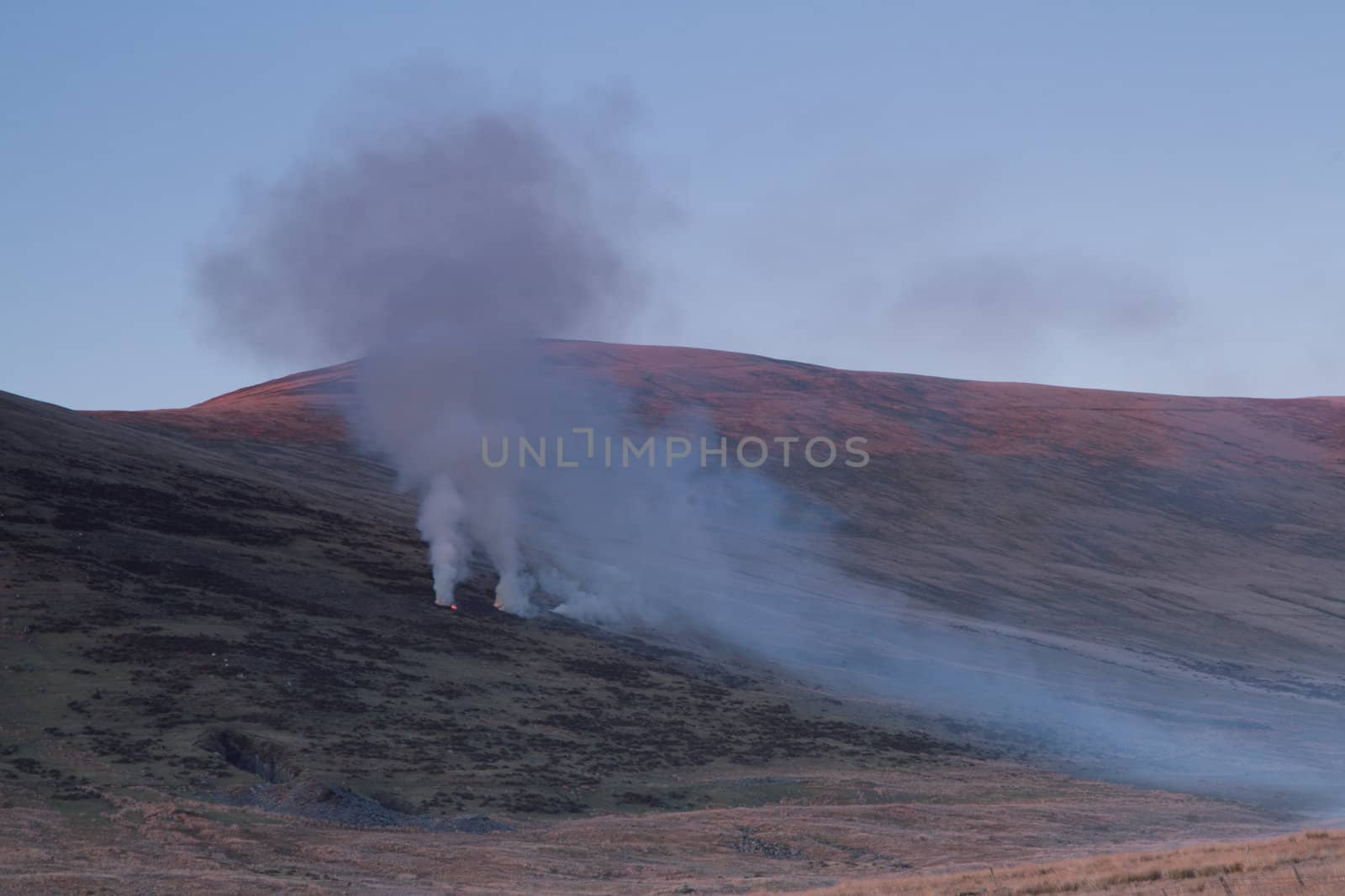 Hillside gorse fire. by richsouthwales