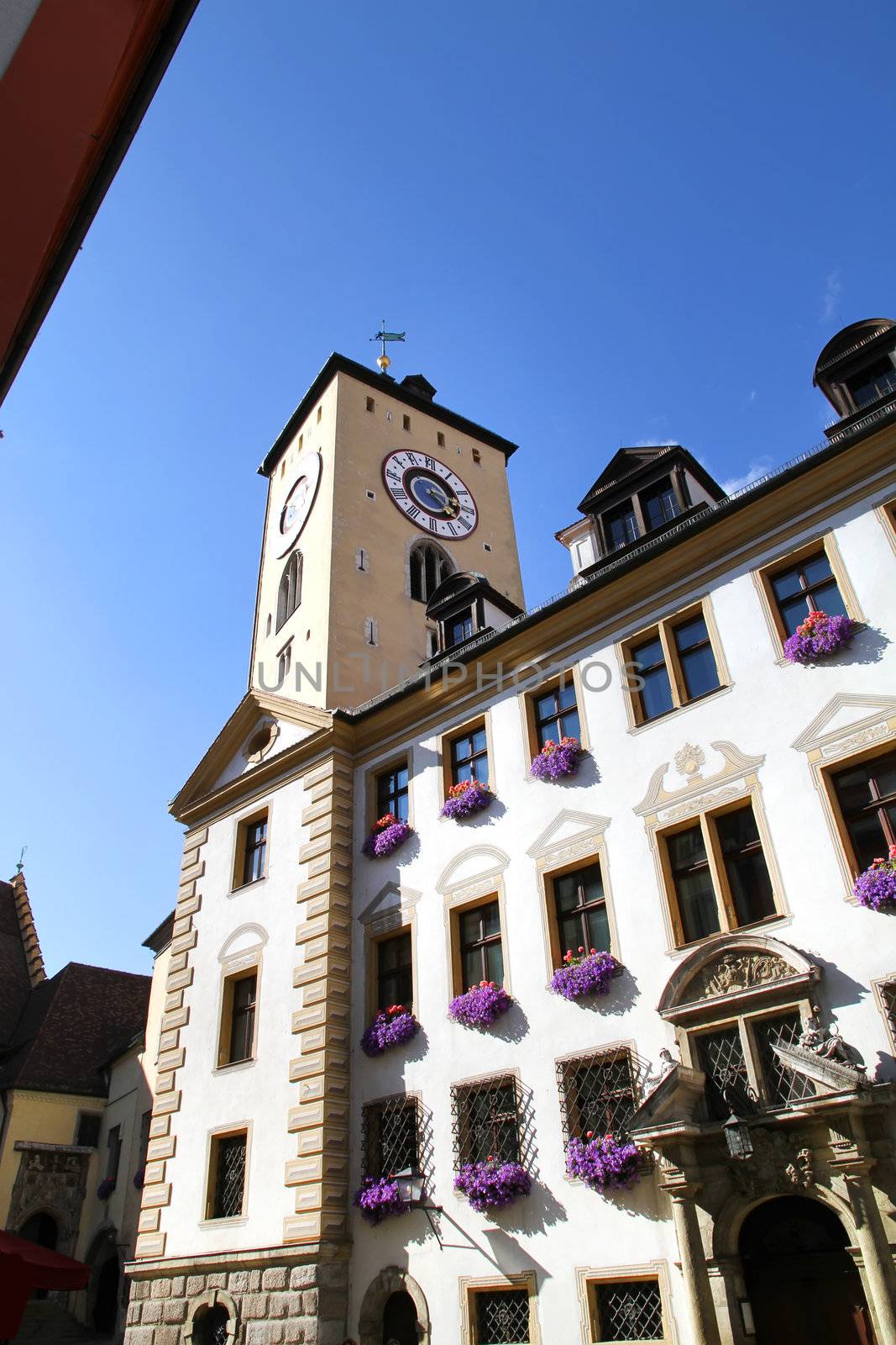 Historic building in Regensburg, Germany, Europe.