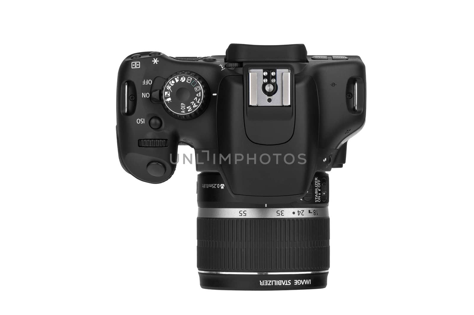 Digital Single Lens Reflex-top view (clipping path) by pbombaert