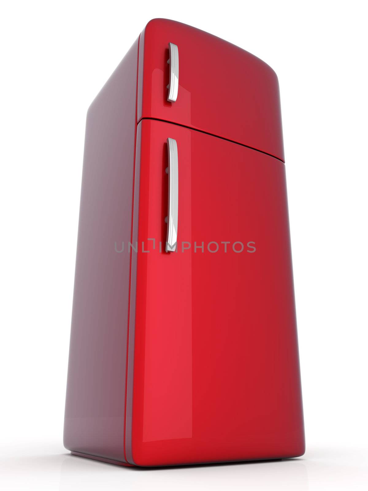 A classic Fridge. 3D rendered Illustration.