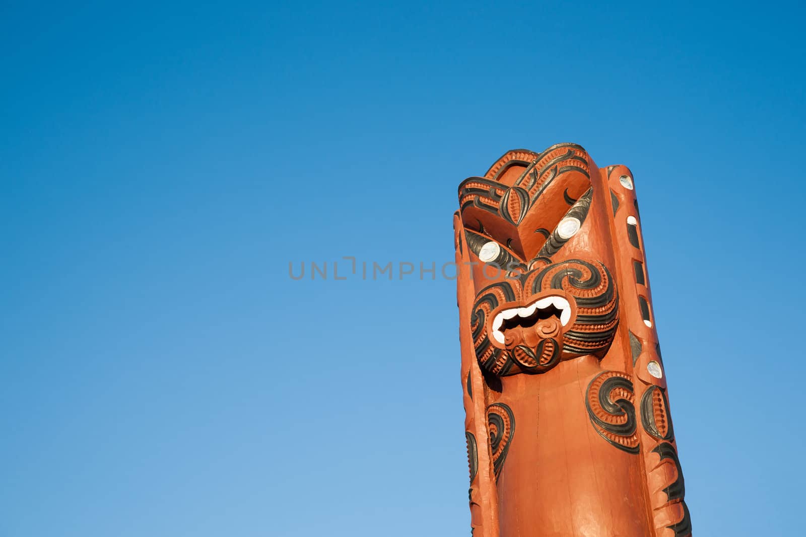 Face traditionally carved Maori art. by brians101