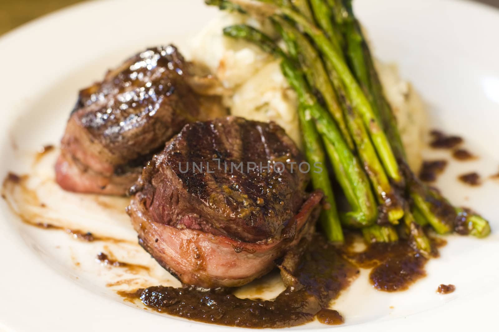 Filet mignon steak on a plate