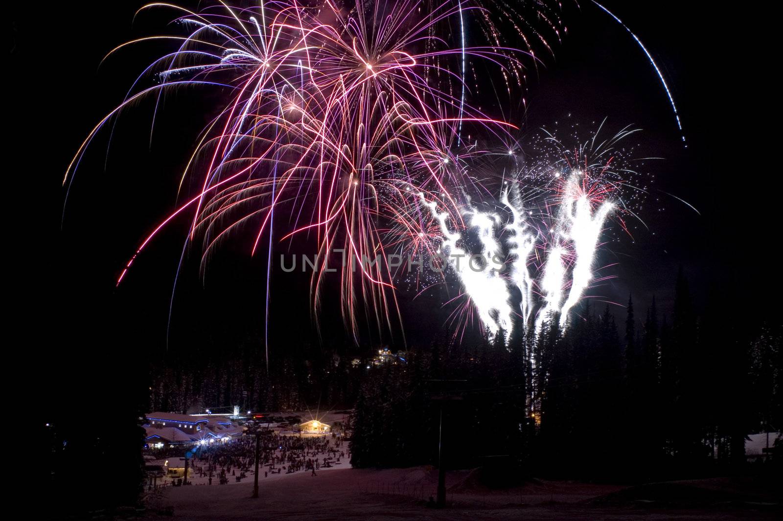 Fireworks during the New Years Eve celebrations