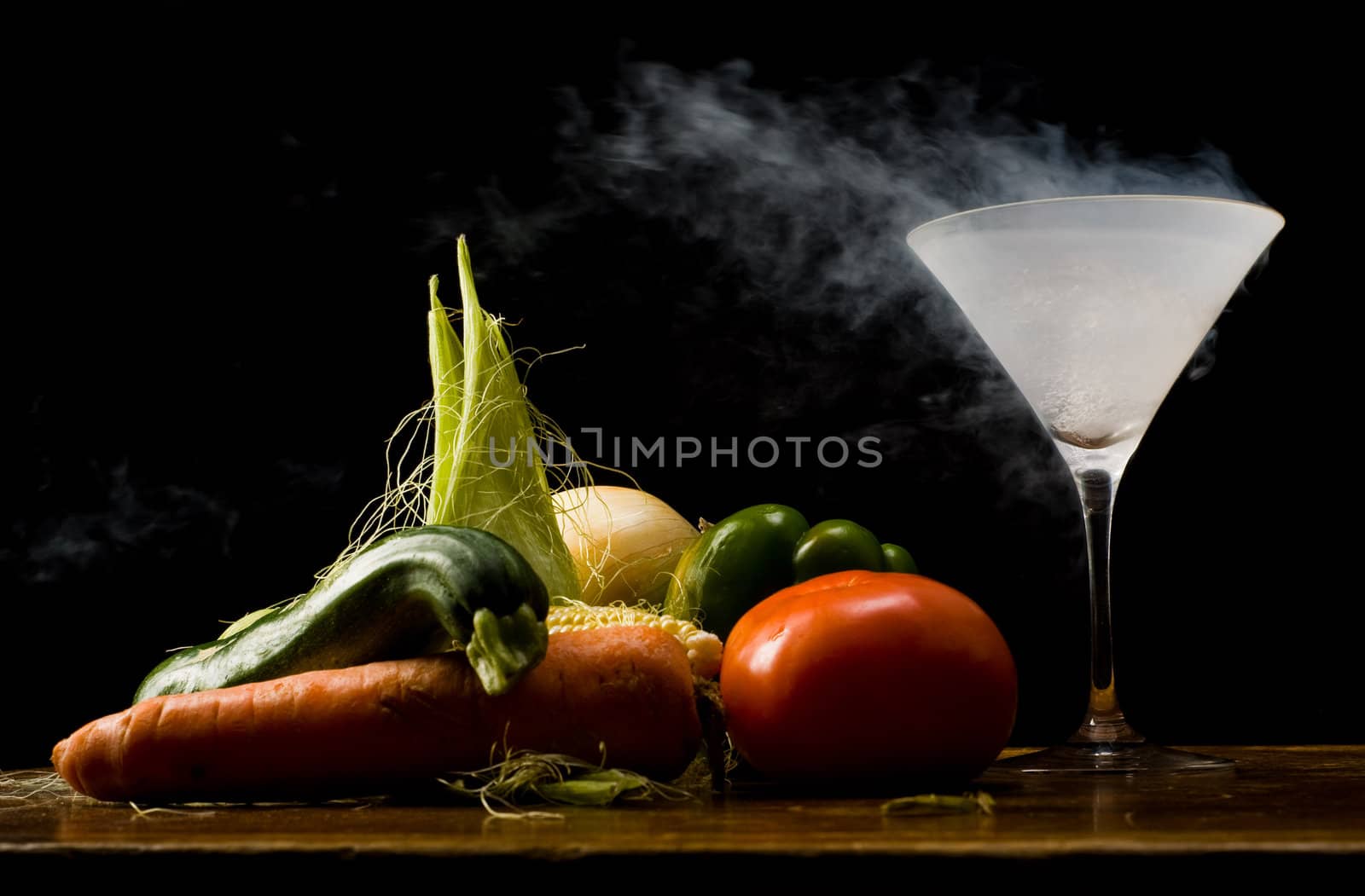 Vegetables and liquid nitrogen by edan