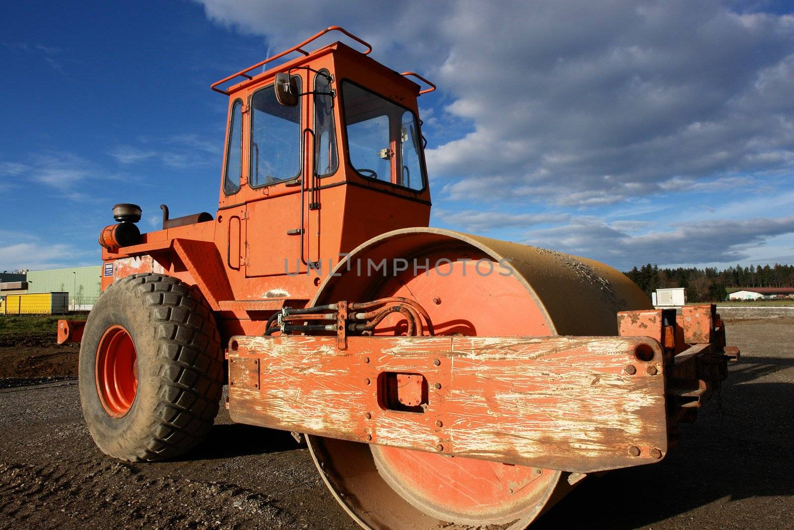 bulldozer on a building site